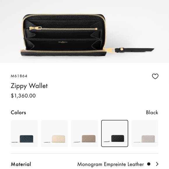 Louis Vuitton - Empreinte Black Zippy Wallet - Picture 2 of 5